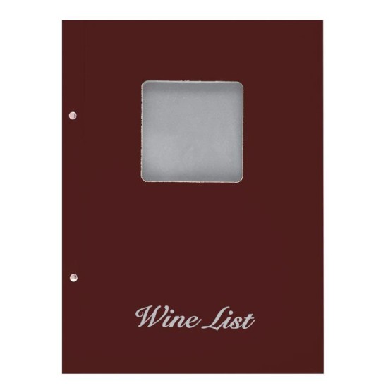 Next wine list με παράθυρο basic μπορντώ 23,5x32εκ.