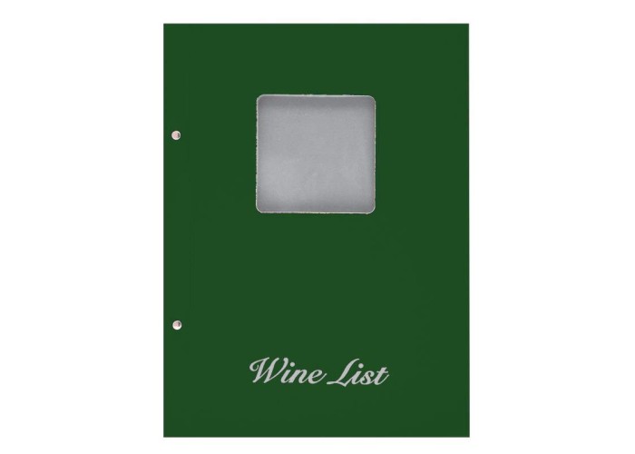 Next wine list με παράθυρο basic πράσινο 23,5x32εκ