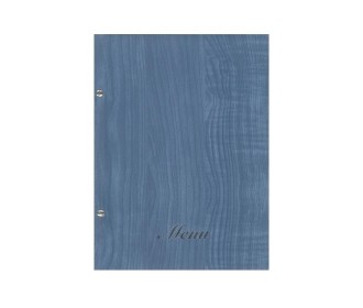 Next μενού εστιατορίου wood γαλάζιο με 10 ζελατίνες και βίδες 24x32εκ. Δυνατότητα εκτύπωσης