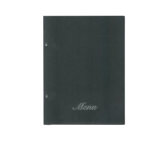 Next μενού εστιατορίου fabric μαύρο με 10 ζελατίνες και βίδες 24x32εκ. Δυνατότητα εκτύπωσης