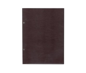 Next μενού εστιατορίου μπορντώ πυρογραφικό με 10 ζελατίνες και βίδες 24x32εκ. Δυνατότητα εκτύπωσης