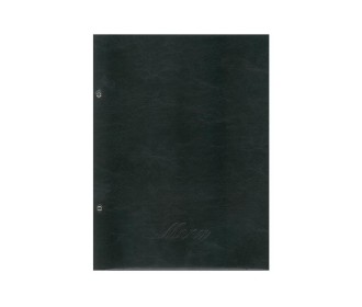 Next μενού εστιατορίου μαύρο πυρογραφικό με 10 ζελατίνες και βίδες 24x32εκ. Δυνατότητα εκτύπωσης