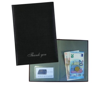 Next θήκη για λογαριασμό μαύρη δερματίνη basic 14,5x21εκ. Δυνατότητα εκτύπωσης