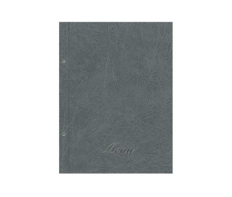 Next μενού εστιατορίου old leather γκρι με 10 ζελατίνες και βίδες 24x32εκ. Δυνατότητα εκτύπωσης