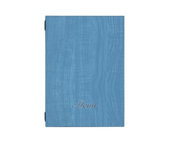 Next μενού εστιατορίου wood γαλαζιο 23x32εκ. με κρυφό λάστιχο