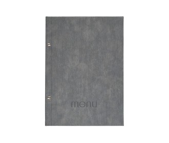 Next μενού εστιατορίου PU bali γκρι με 10 ζελατίνες και βίδες 24x32εκ. Δυνατότητα εκτύπωσης Next μενού εστιατορίου PU bali γκρι με 10 ζελατίνες και βίδες 24x32εκ. Δυνατότητα εκτύπωσης