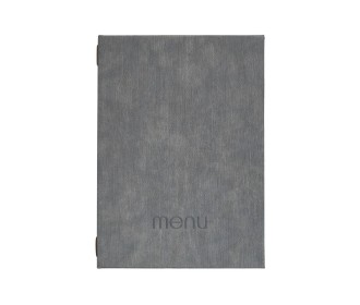 Next μενού εστιατορίου PU bali γκρι με κρυφό λάστιχο 23x32εκ. Δυνατότητα εκτύπωσης