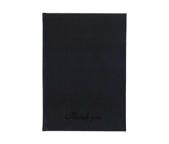 Next θήκη για λογαριασμό πολυτελείας ecoleather velvet μαύρη 14,5x21εκ. Δυνατότητα εκτύπωσης