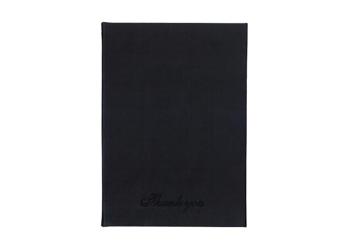 Next θήκη για λογαριασμό πολυτελείας ecoleather velvet μαύρη 14,5x21εκ. Δυνατότητα εκτύπωσης