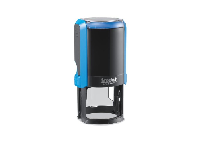 Trodat printy σφραγίδα στρόγγυλη μπλε 4642 με μπλε μελάνι, Φ42χιλ. Δυνατότητα εκτύπωσης