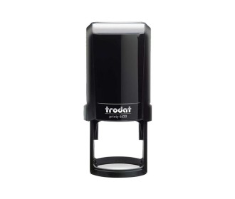 Trodat printy σφραγίδα στρόγγυλη μαύρη 4630 με μπλε μελάνι, Φ30χιλ. Δυνατότητα εκτύπωσης