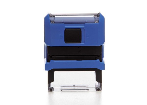 Trodat printy σφραγίδα μπλε 4911 με μαύρο μελάνι, 38x14χιλ. Δυνατότητα εκτύπωσης
