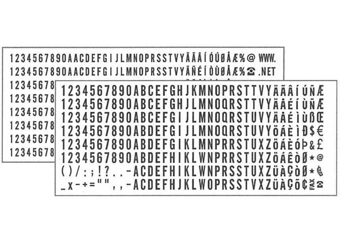Ανταλλακτικά 288 γράμματα (6004) για 4912 typomatic 4χιλ. Ανταλλακτικά 288 γράμματα (6004) για 4912 typomatic 4χιλ.