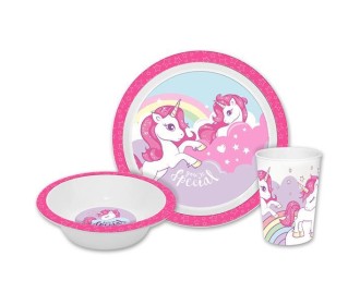 Σετ φαγητού 3 τμχ Unicorn 29x8xH24cm