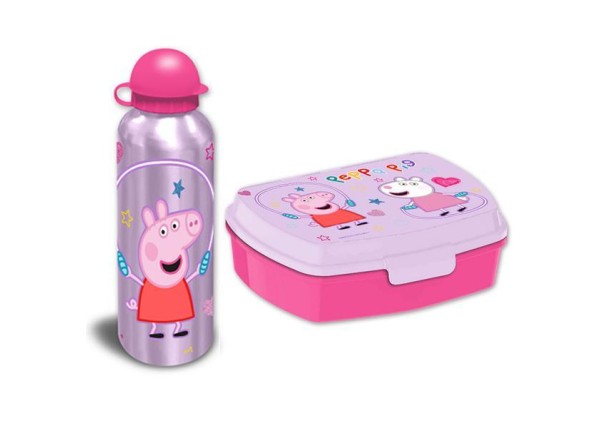 Σετ φαγητοδοχείο - παγούρι Peppa 17,5x12,5xY6εκ.500ml Σετ φαγητοδοχείο - παγούρι Peppa 17,5x12,5xY6εκ.500ml