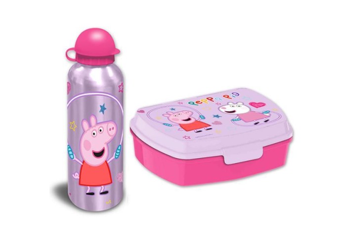 Σετ φαγητοδοχείο - παγούρι 500ml Peppa 17,5x12,5xY6εκ.