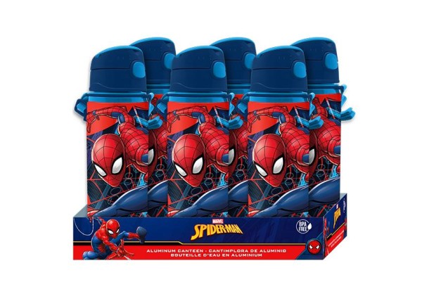 Παγούρι αλουμινίου Spiderman με λουράκι 600ml Παγούρι αλουμινίου Spiderman με λουράκι 600ml