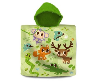 Πετσέτα παιδική θαλάσσης, πόντσο με κουκούλα  