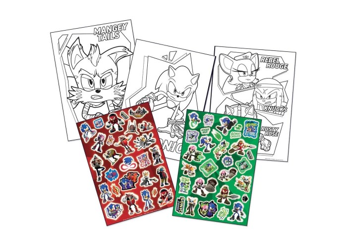 Σετ αυτοκόλλητα Sonic Υ25x15εκ.