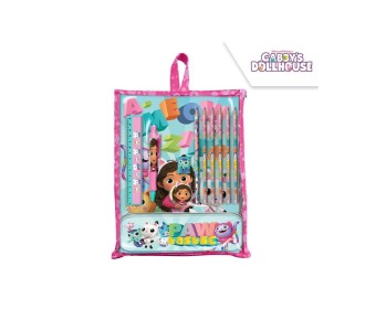 Σετ ζωγραφικής 12 τεμαχίων Το Κουκλόσπιτο της Γκάμπι σε τσάντα δώρου 30x22,5x2εκ.