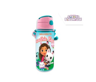 Παγούρι αλουμινίου Το Κουκλόσπιτο της Γκάμπι με λουράκι 600ml