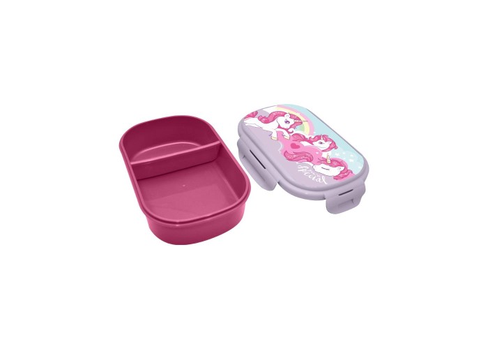 Φαγητοδοχείο Unicorns με μαχαιροπίρουνα 21x14x6εκ. Φαγητοδοχείο Unicorns με μαχαιροπίρουνα 21x14x6εκ.