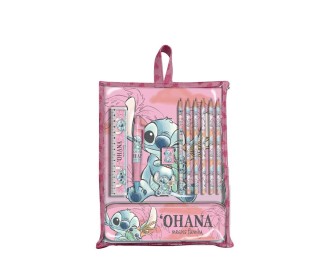 Σετ ζωγραφικής 12 τεμαχίων Stitch σε τσάντα δώρου 30x22,5x2εκ.