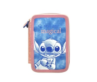 Κασετίνα σχολική γεμάτη Stitch Υ20x12x4εκ. Κασετίνα σχολική γεμάτη Stitch Υ20x12x4εκ.
