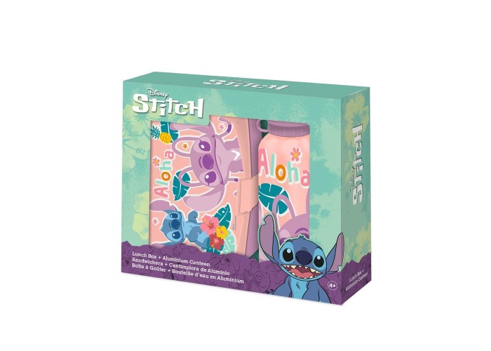 Σετ φαγητοδοχείο με παγούρι 500ml Stitch II Υ8x22x8εκ.