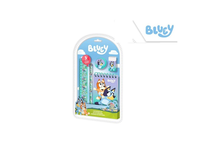 Σχολικό σετ 5 τεμαχίων Bluey 26x15εκ. Σχολικό σετ 5 τεμαχίων Bluey 26x15εκ.