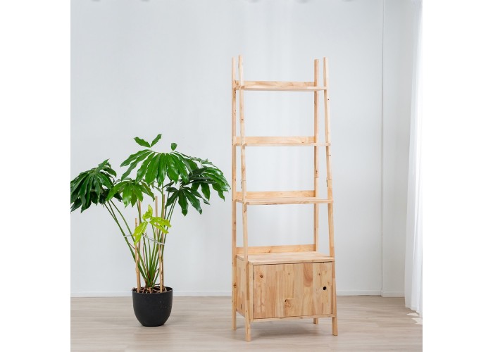 Ραφιέρα με ντουλάπι Nextdeco Natural μασίφ ξύλο Y180x60x38εκ. Ραφιέρα με ντουλάπι Nextdeco Natural μασίφ ξύλο Y180x60x38εκ.