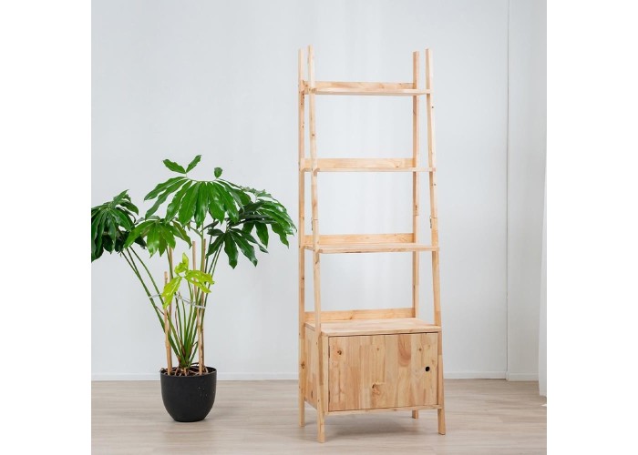 Ραφιέρα με ντουλάπι Nextdeco Natural μασίφ ξύλο Y180x60x38εκ. Ραφιέρα με ντουλάπι Nextdeco Natural μασίφ ξύλο Y180x60x38εκ.