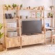 Γραφείο Ραφιέρα Nextdeco Natural μασίφ ξύλο Y180x60,1x40,5εκ.