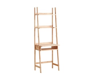 Γραφείο Ραφιέρα Nextdeco Natural μασίφ ξύλο Y180x60,1x40,5εκ.