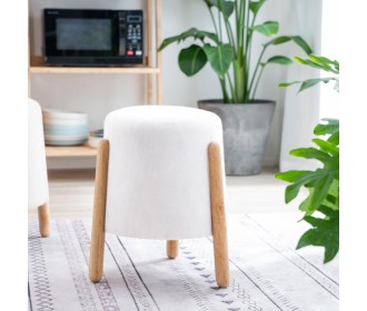 Σκαμπό Nextdeco Natural λευκό Υ46,5x38x37,5εκ. Σκαμπό Nextdeco Natural λευκό Υ46,5x38x37,5εκ.