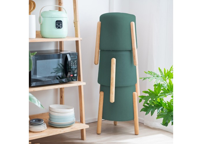 Σκαμπό Nextdeco Natural πράσινο Υ46,5x38x37,5εκ. Σκαμπό Nextdeco Natural πράσινο Υ46,5x38x37,5εκ.