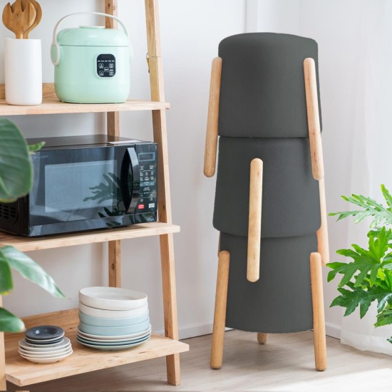 Σκαμπό Nextdeco Natural γκρι Υ46,5x38x37,5εκ. Σκαμπό Nextdeco Natural γκρι Υ46,5x38x37,5εκ.