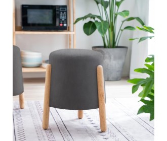 Σκαμπό Nextdeco Natural γκρι Υ46,5x38x37,5εκ. Σκαμπό Nextdeco Natural γκρι Υ46,5x38x37,5εκ.