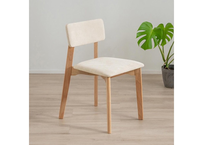 Καρέκλα τραπεζαρίας Nextdeco Natural λευκή Y77x44x52εκ.