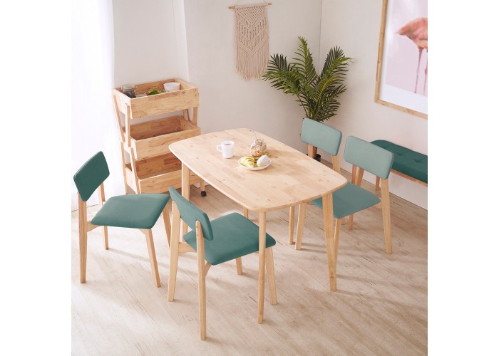 Καρέκλα τραπεζαρίαςNextdeco Natural μασίφ ξύλο πράσινη Y77x44x52εκ. Καρέκλα τραπεζαρίαςNextdeco Natural μασίφ ξύλο πράσινη Y77x44x52εκ.
