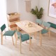Καρέκλα τραπεζαρίαςNextdeco Natural μασίφ ξύλο πράσινη Y77x44x52εκ.