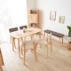 Καρέκλα τραπεζαρίας Nextdeco Natural μασίφ ξύλο γκρι Y77x44x52εκ.