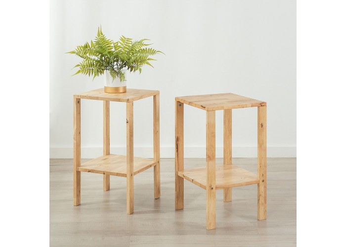Έπιπλο πολλαπλών χρήσεων Nextdeco Natural μασίφ ξύλο 2 τεμάχια Υ60x35x35εκ. Έπιπλο πολλαπλών χρήσεων Nextdeco Natural μασίφ ξύλο 2 τεμάχια Υ60x35x35εκ.
