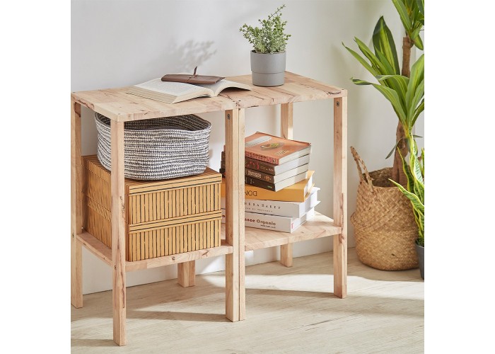 Έπιπλο πολλαπλών χρήσεων Nextdeco Natural μασίφ ξύλο 2 τεμάχια Υ60x35x35εκ. Έπιπλο πολλαπλών χρήσεων Nextdeco Natural μασίφ ξύλο 2 τεμάχια Υ60x35x35εκ.