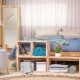 Ορθογώνια ράφια Nextdeco Natural μασίφ ξύλο σετ 2 τεμαχίων 60x30x24εκ.