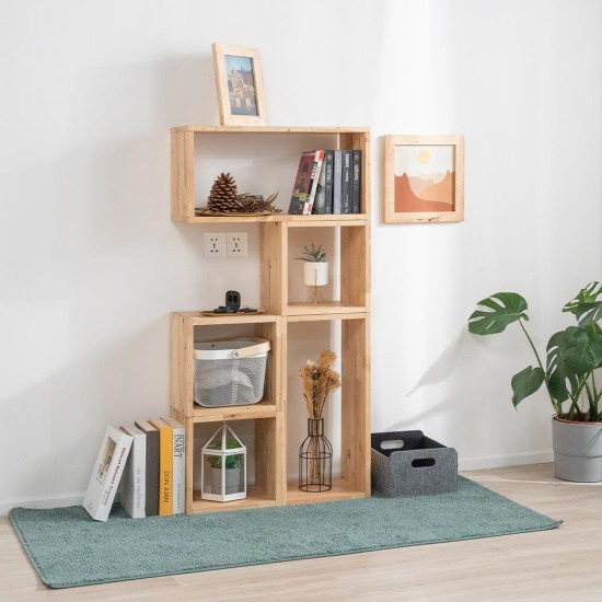 Ορθογώνια ράφια Nextdeco Natural μασίφ ξύλο σετ 2 τεμαχίων 60x30x24εκ. Ορθογώνια ράφια Nextdeco Natural μασίφ ξύλο σετ 2 τεμαχίων 60x30x24εκ.