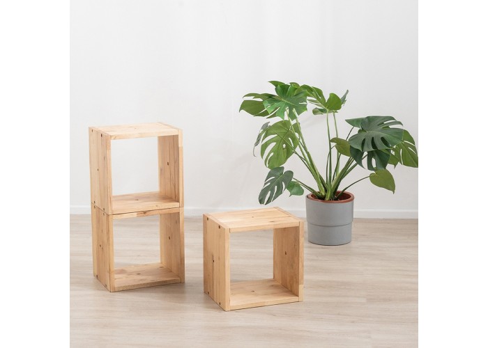 Τετράγωνα ράφια Nextdeco Natural μασίφ ξύλο σετ 3 τεμαχίων 30x30xΒ24εκ. Τετράγωνα ράφια Nextdeco Natural μασίφ ξύλο σετ 3 τεμαχίων 30x30xΒ24εκ.