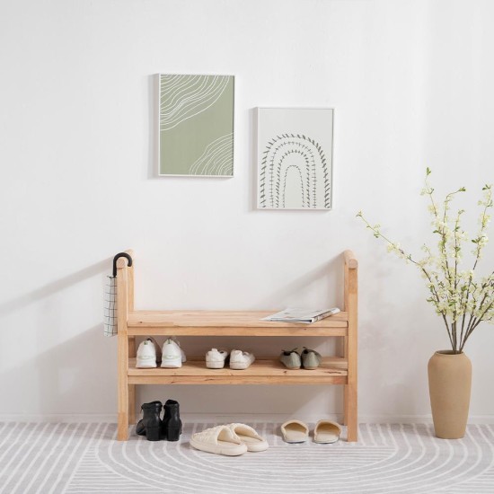 Παπουτσοθήκη παγκάκι Nextdeco Natural μασίφ ξύλο Υ70,5x90x34εκ. Παπουτσοθήκη παγκάκι Nextdeco Natural μασίφ ξύλο Υ70,5x90x34εκ.