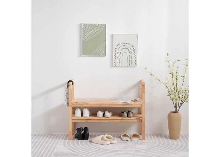 Παπουτσοθήκη παγκάκι Nextdeco Natural μασίφ ξύλο Υ70,5x90x34εκ. Παπουτσοθήκη παγκάκι Nextdeco Natural μασίφ ξύλο Υ70,5x90x34εκ.