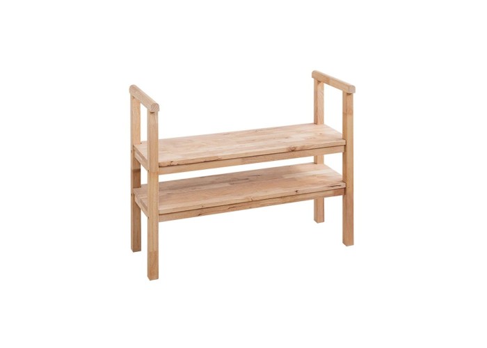 Παπουτσοθήκη παγκάκι Nextdeco Natural μασίφ ξύλο Υ70,5x90x34εκ.